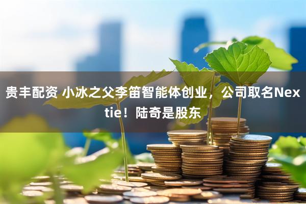 贵丰配资 小冰之父李笛智能体创业，公司取名Nextie！陆奇是股东